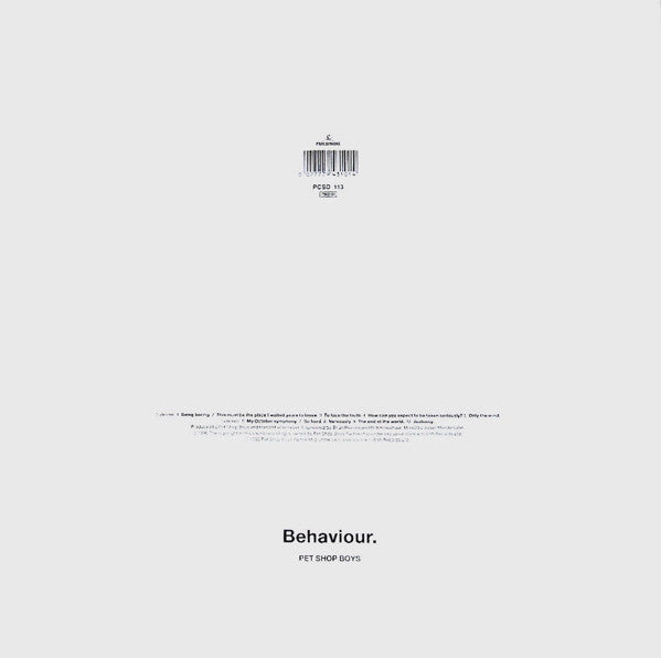 Pet Shop Boys – Behaviour (NUEVO, NO SELLADO) BOXV3