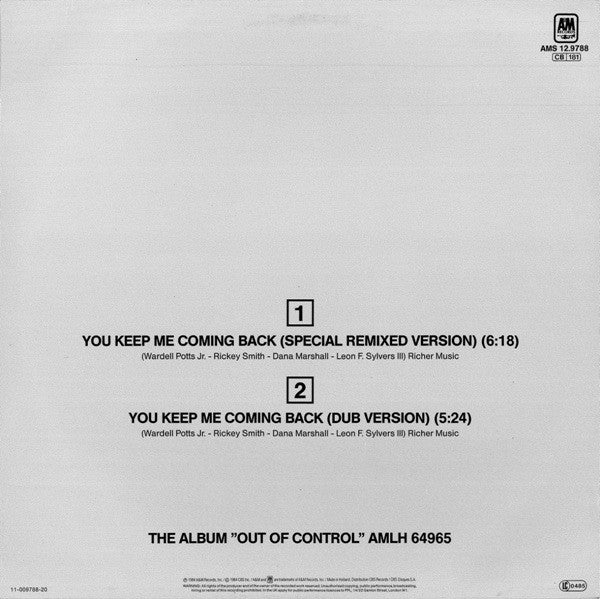 The Brothers Johnson – You Keep Me Coming Back (Special Remix) (NM, FUNDA EX) BOX24