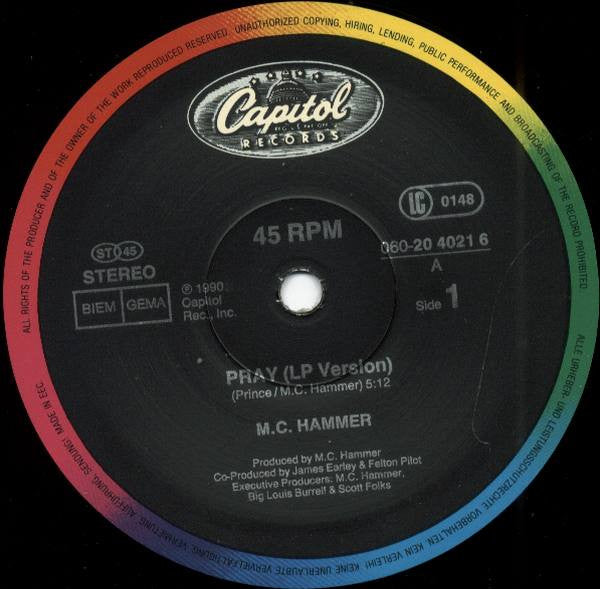 MC Hammer – Pray (NM. FUNDA EX) BOX16