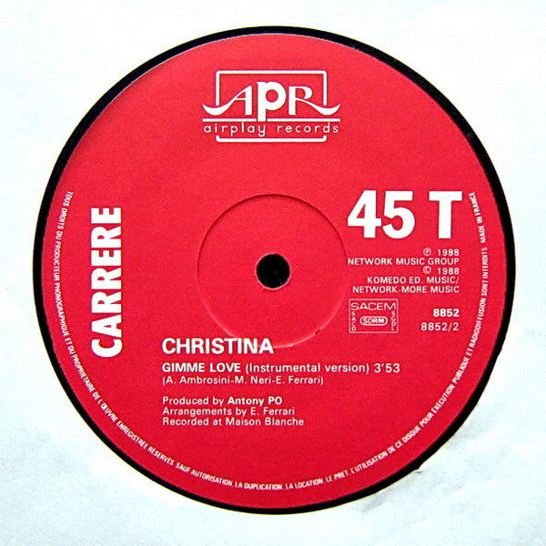 Cristina – Gimme Love (NM, FUNDA EX) BOX21