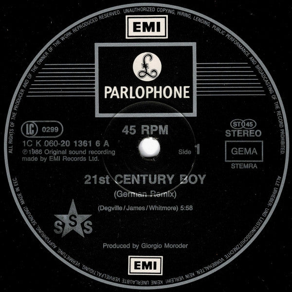 Sigue Sigue Sputnik – 21st Century Boy (German Remix) (EX, FUNDA VG+) BOX20