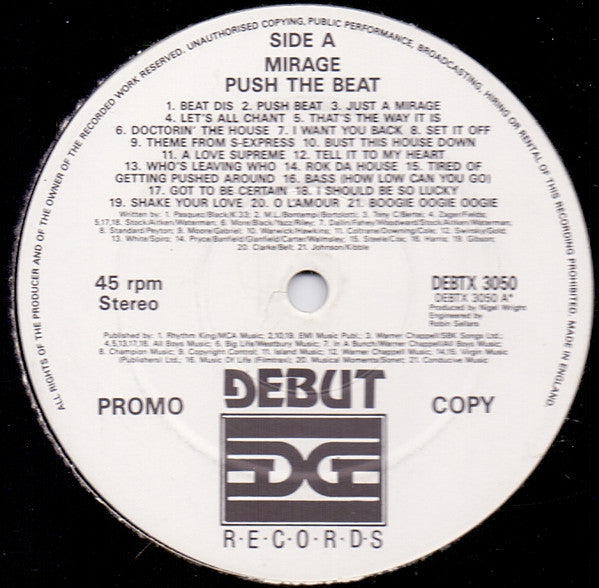 Mirage – Push The Beat (VG+, FUNDA GENÉRICA) BOXE2