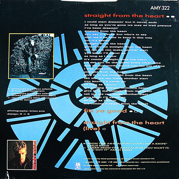 Bryan Adams – Straight From The Heart (VG+) BOX36