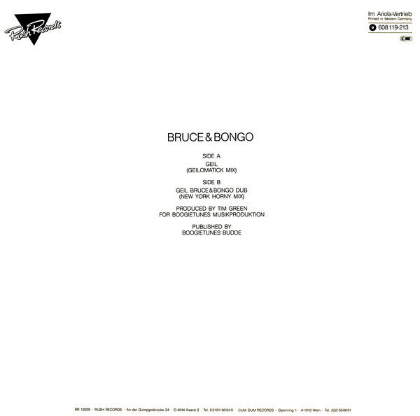 Bruce & Bongo – Geil (VG+) BOX17