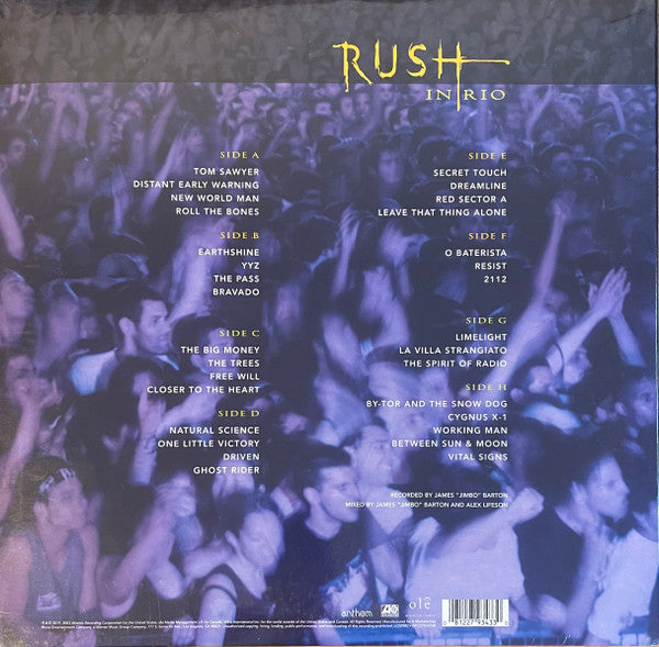 Rush – Rush In Rio / VINILO CUÁDRUPLE (4LP, NUEVOS, SELLADO) BOXV26