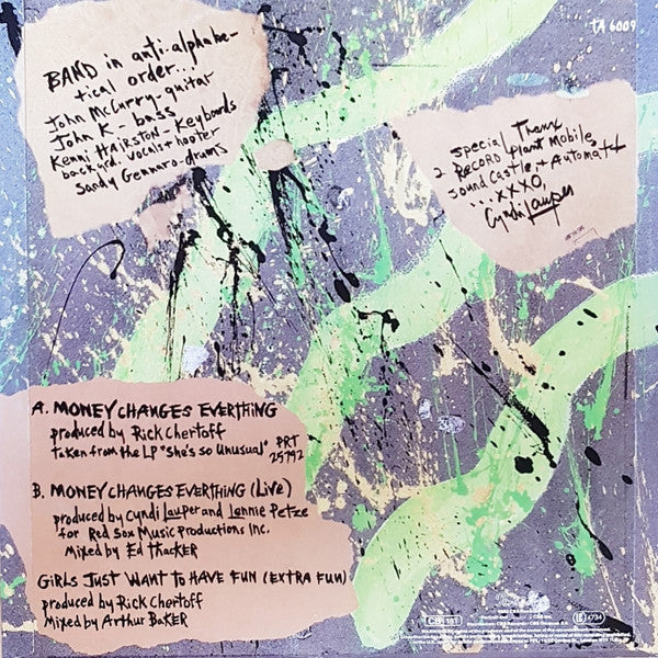Cyndi Lauper – Money Changes Everything (NM) BOX14