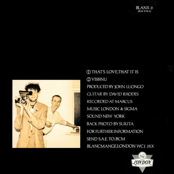 Blancmange – That's Love, That It Is (New Dance Mix Version) (VG+) BOX18