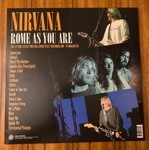 Nirvana – Rome As You Are (Live At The Castle Theatre, Rome, Italy, November 1991 TV Broadcast) (NUEVO, SELLADO) BOXV24