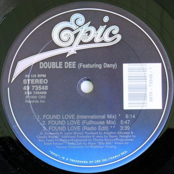 Double Dee Featuring Dany – Found Love (NM, FUNDA VG+) BOX25