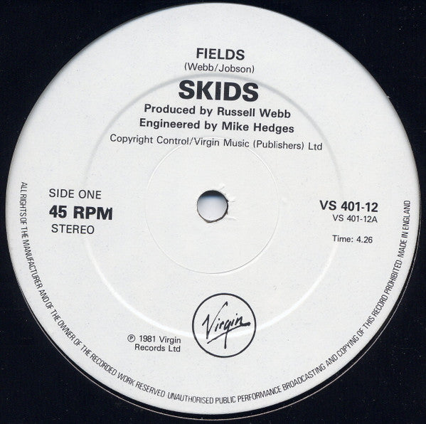 Skids – Fields (VG+) BOXE1