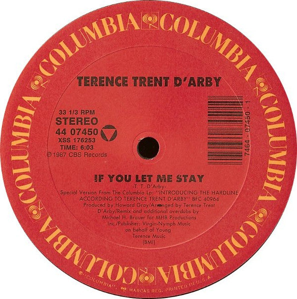 Terence Trent D'Arby – If You Let Me Stay (EX) BOX24