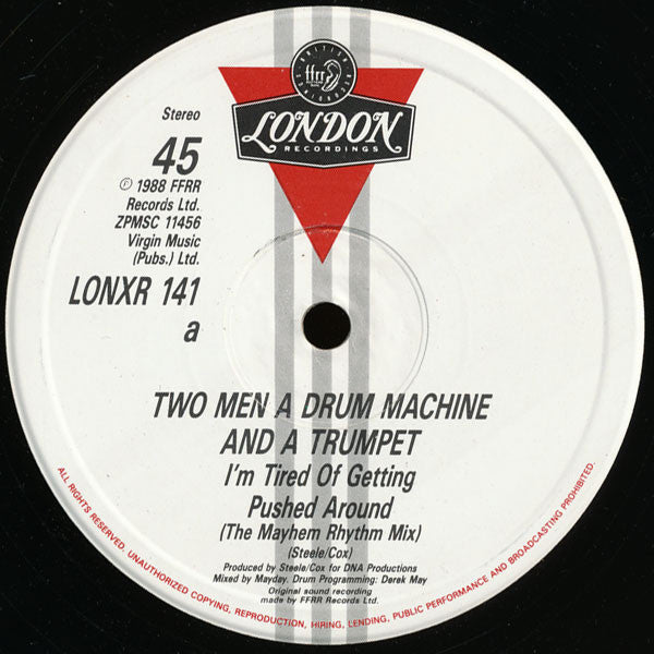 2 Men A Drum Machine And A Trumpet – Tired Of Getting Pushed Around (The Mayhem Rhythm Remix) (EX) BOXE1