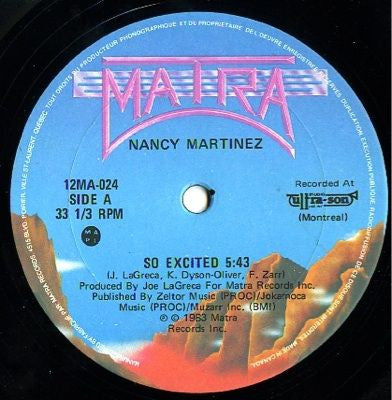 Nancy Martinez – So Excited (NM, FUNDA GENÉRICA DE SELLO) BOXE1