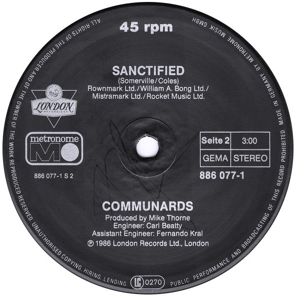Communards With Sarah Jane Morris – Don't Leave Me This Way (NM, FUNDA VG+) BOX8
