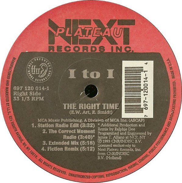 I To I – The Right Time (NM) BOXE1