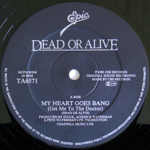Dead Or Alive – My Heart Goes Bang (Get Me To The Doctor) (VG+) BOX13