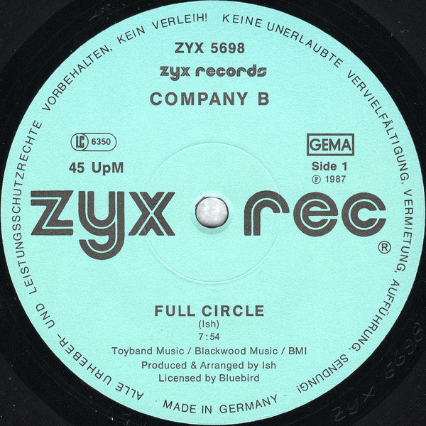 Company B – Full Circle (NM, FUNDA VG+) BOX16
