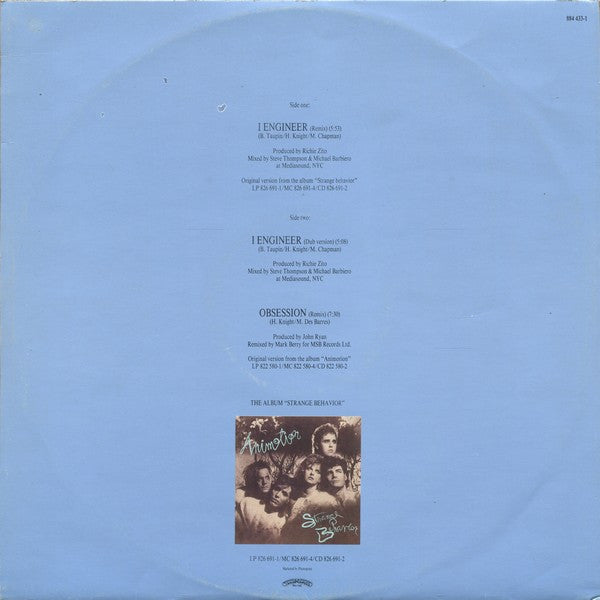 Animotion – I Engineer (Remix) INCLUYE: Obsession (Remix) (NM) BOX12