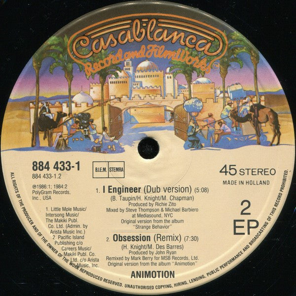 Animotion – I Engineer (Remix) INCLUYE: Obsession (Remix) (NM) BOX12