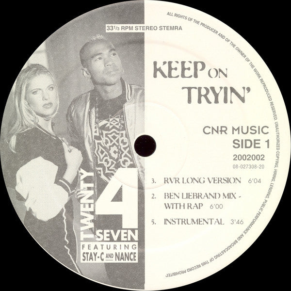 Twenty 4 Seven Featuring Stay-C And Nance – Keep On Tryin' (EX) BOX9