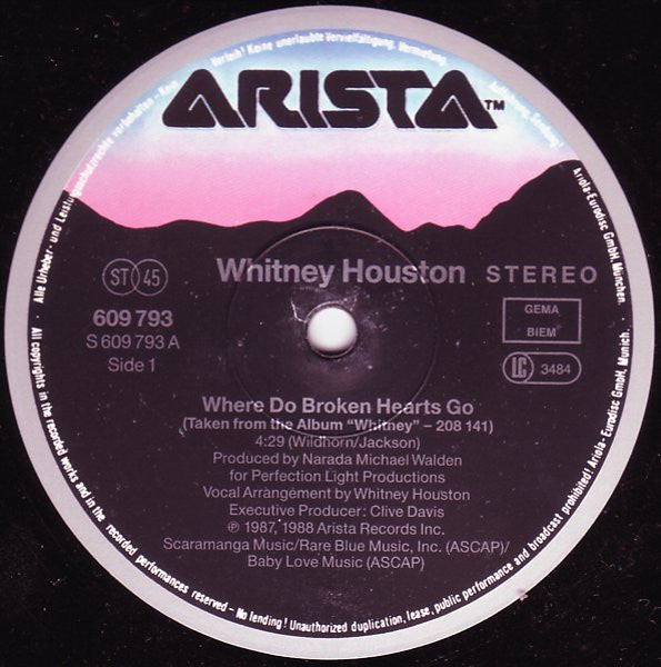 Whitney Houston – Where Do Broken Hearts Go (VG+) BOX20