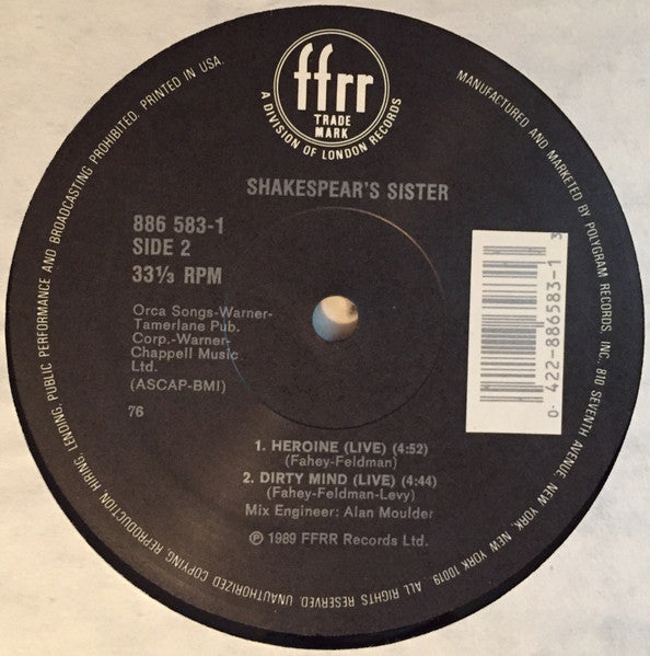 Shakespear's Sister – Heroine (NM, FUNDA EX) BOXE1