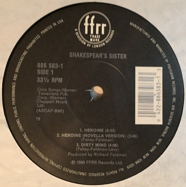 Shakespear's Sister – Heroine (NM, FUNDA EX) BOXE1