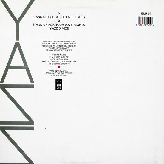 Yazz – Stand Up For Your Love Rights (EX, FUNDA VG+) BOX3