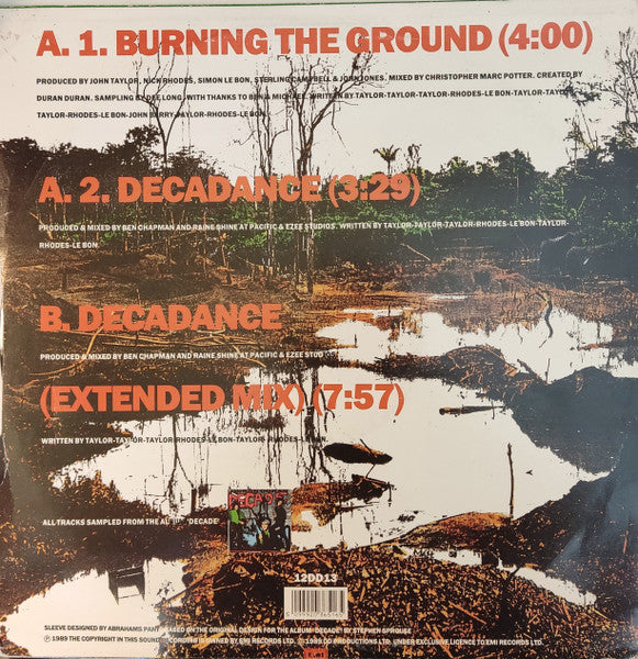 Duran Duran – Burning The Ground (NM, FUNDA VG+) BOX12