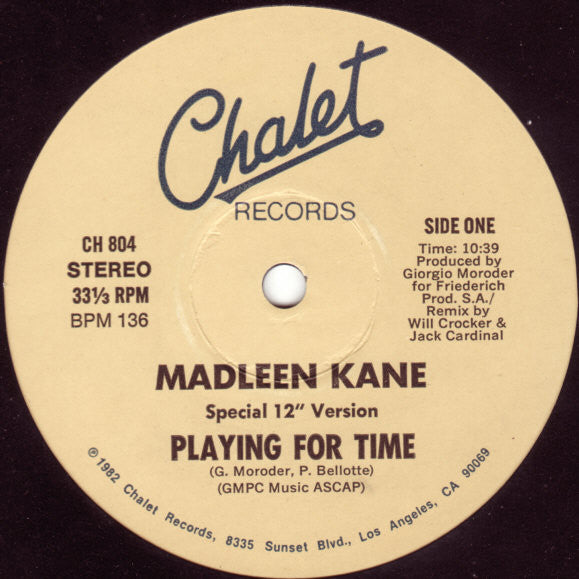 Madleen Kane – Playing For Time (ESTADO NM,FUNDA GENÉRICA VG+) BOXE1