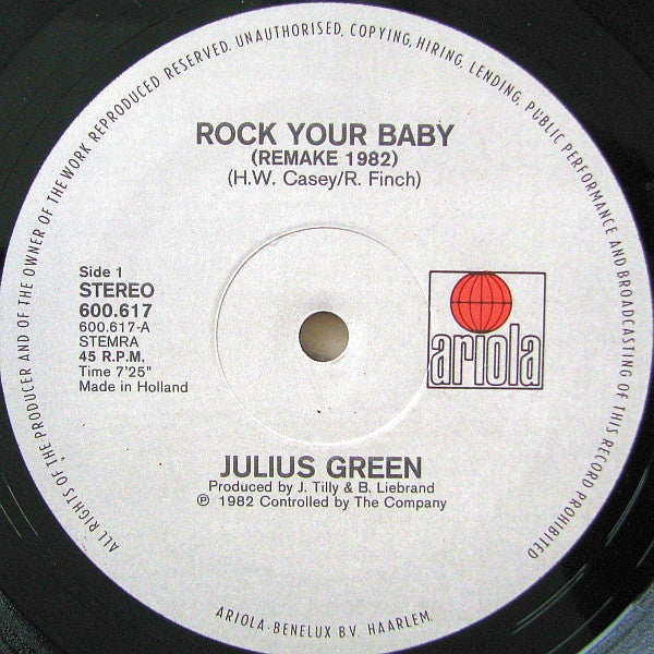 Julius Green – Rock Your Baby (Special Disco Remake 1982) (NM, FUNDA VG+) BOX29