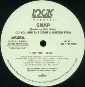 Snap Featuring Niki Haris – Do You See The Light (Looking For) (NM, Funda VG+ GENÉRICA) BOX36