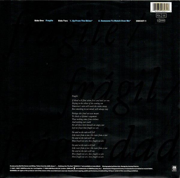 Sting – Fragile (EX, FUNDA VG+ CON PRECIO EN STICKER) BOX21