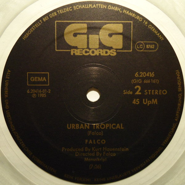 Falco – Rock Me Amadeus (VG+) DISCO TRANSPARENTE BOX14
