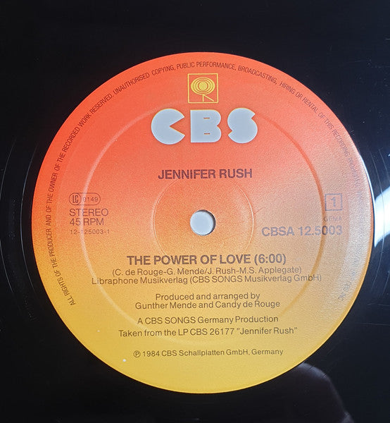 Jennifer Rush – The Power Of Love (NM) BOX14