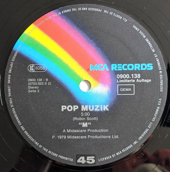 M – Pop Muzik / M Factor (Special Disco-Version) (NM, FUNDA VG+) BOX10
