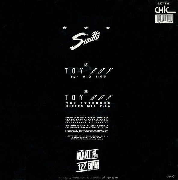 Sinitta – Toy Boy (VG+) BOX17
