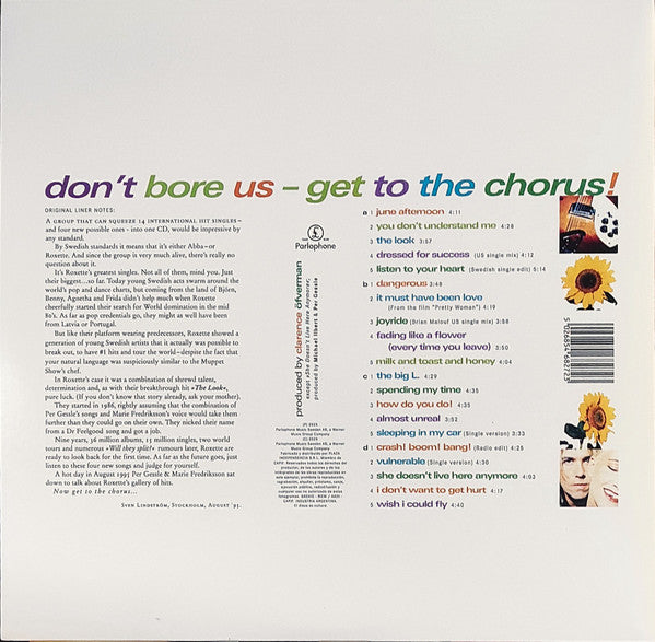 Roxette – Don't Bore Us - Get To The Chorus! (Roxette's Greatest Hits) / DISCO DOBLE- NUEVO, SELLADO