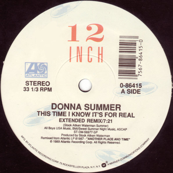 Donna Summer – This Time I Know It's For Real (NM) BOX16