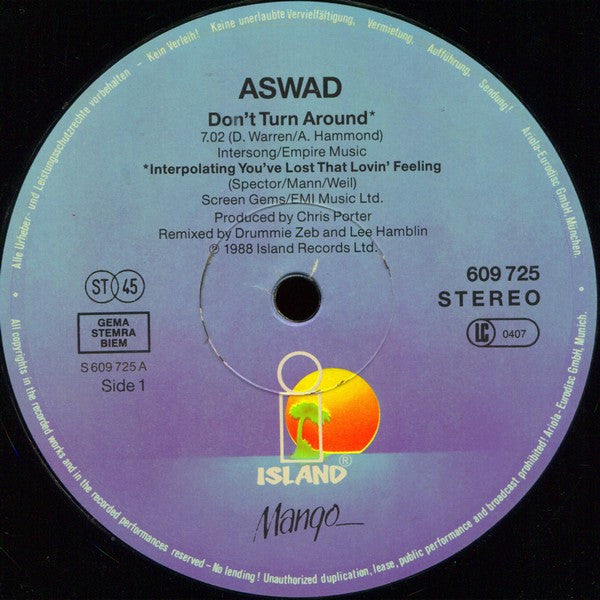 Aswad – Don't Turn Around (EX) BOX22
