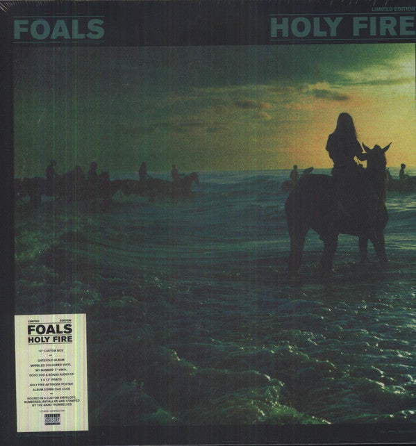 Foals – Holy Fire (NUEVO, SELLADO, Box Set – Vinyl LP (Black & Yellow Marbled) + CD + DVD + 7") BOXV1