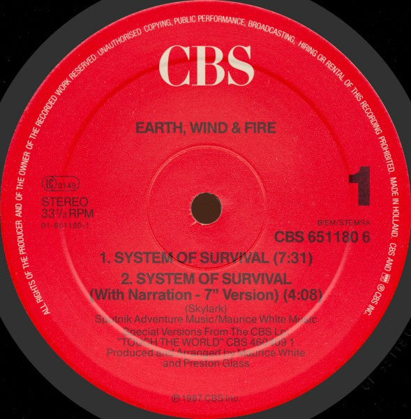 Earth, Wind & Fire – System Of Survival (12" Mixes) (NM) BOX8
