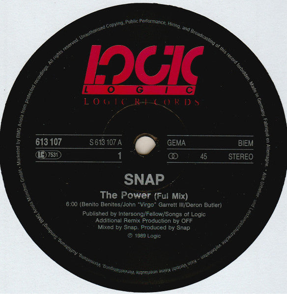 Snap! Introducing Turbo B. – The Power (Remix) (VG+ FUNDA VG, VER FOTO TRASERA) BOX14