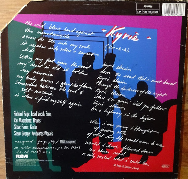 Mr. Mister – Kyrie (NM, FUNDA VG+) BOX20