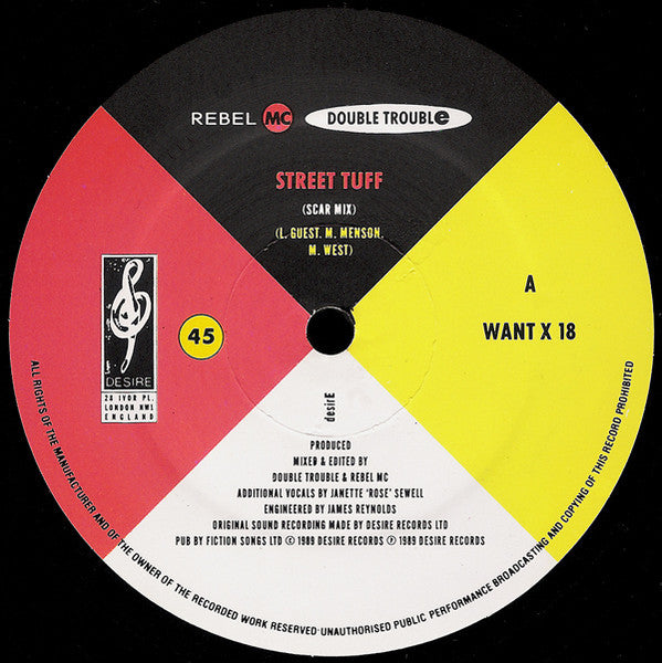 Rebel MC, Double Trouble – Street Tuff (EX, FUNDA VG+) BOX19