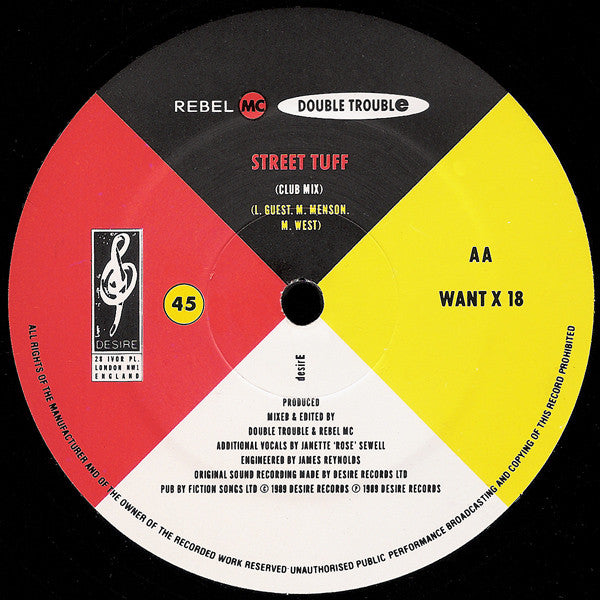 Rebel MC, Double Trouble – Street Tuff (EX, FUNDA VG+) BOX19