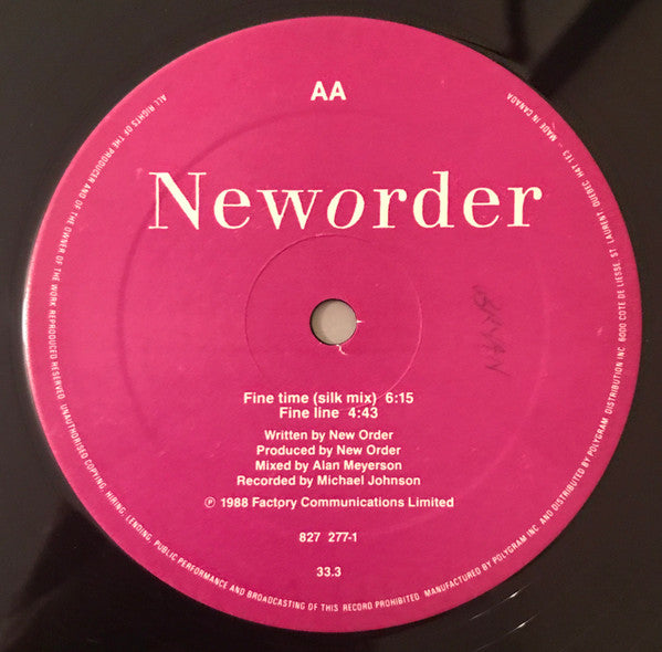 New order – Fine Time (VG+) BOX14