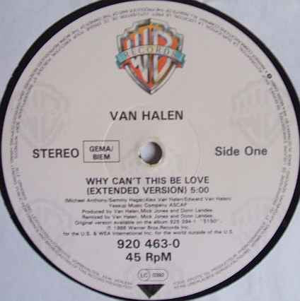Van Halen – Why Can't This Be Love (E X T E N D E D Mix) / Get Up (NM, FUNDA VG+) BOX29