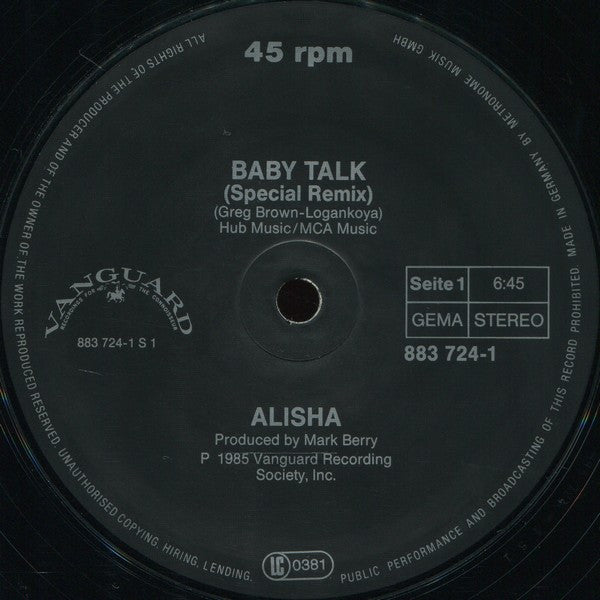 Alisha – Baby Talk (NM, FUNDA EX) BOX31