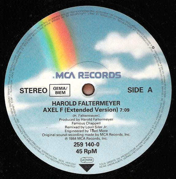 Harold Faltermeyer – Axel F (NM, FUNDA EX) BOX2